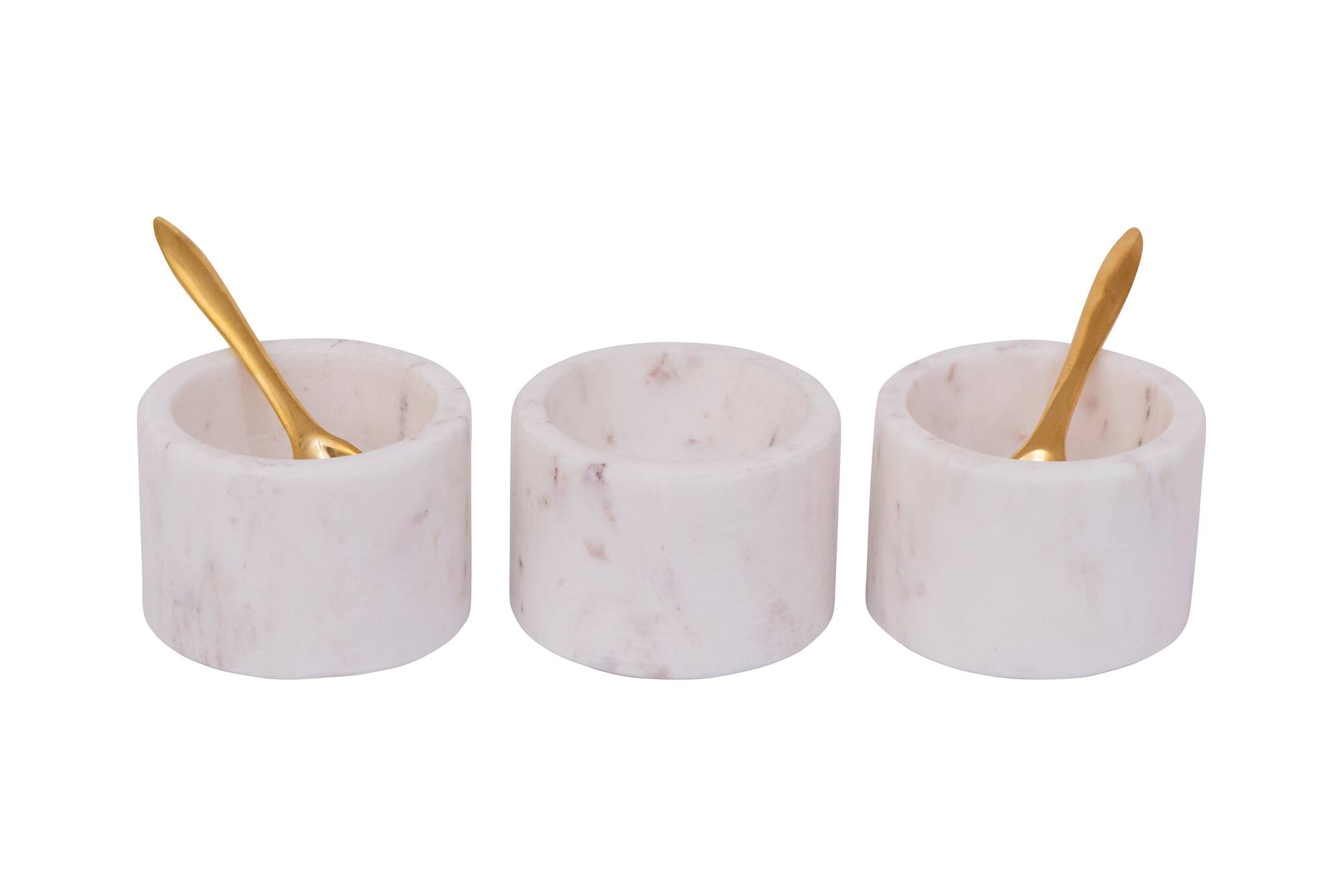 Hello Honey® Round Acacia Wood Board with Marble Pinch Pots & Spoons Set